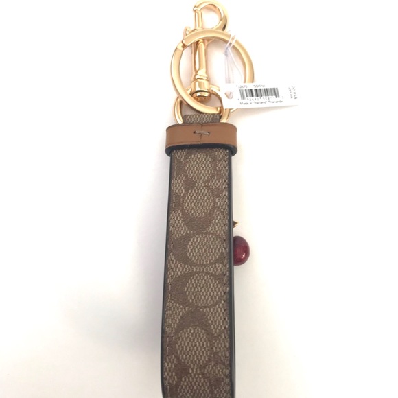 ๐ ๐ New Coach Signature Keychain w/ Cherry Charm - Picture 8 of 11
